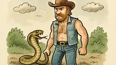 Vtip: Chucka Norrise uštkla kobra královská