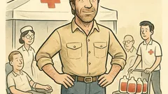 Vtip: Chuck Norris daruje krev Červenému kříži