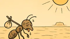 Vtip: Leze mraveneček po poušti, už umírá