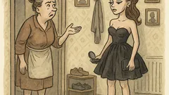 Vtip: Matka: Kam se chystáš, vyparáděná?