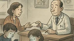 Vtip: Děti závislé na mobilu u lékaře