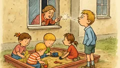 Vtip: Všechny děti si hrají na písku…