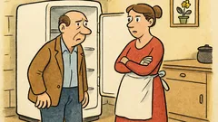 Vtip: Manžel myslí, že lednice nefunguje…