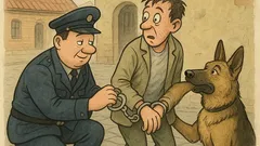 Vtip: Služební pes zadržel pachatele, ale…