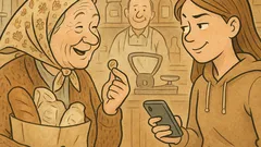 Vtip: Babička povídá vnučce o pěti korunách