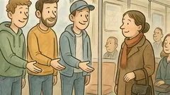 Vtip: Dnes ráno v metru tři mladíci vstali…