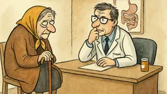 Vtip: Přijde stará paní k doktorovi...