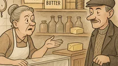 Vtip: Máslo je dnes dražší, dědo!